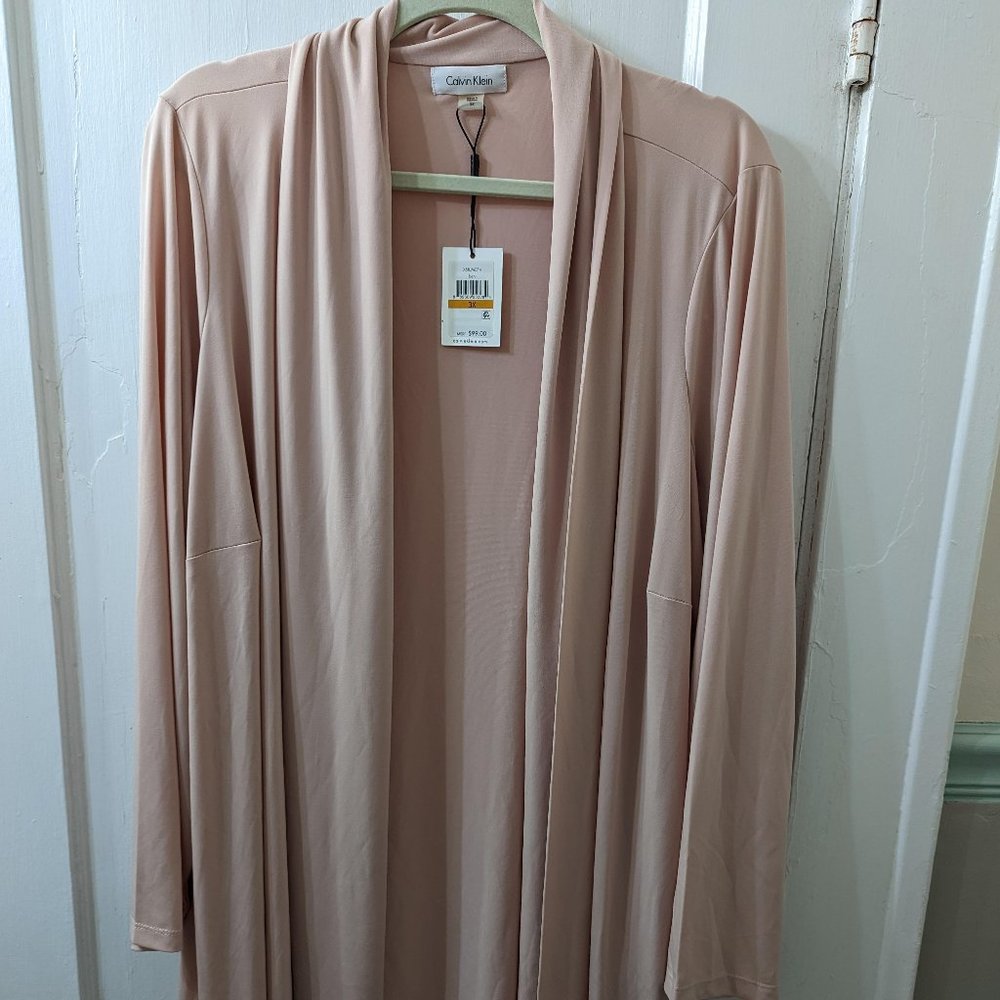 Calvin Klein Womens pale pink cardigan size 3x new